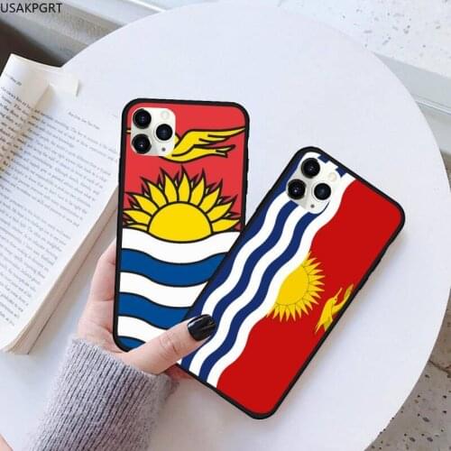 Republic of Kiribati National Flag DIY phone Case cover Shell Rubber for iPhone 11 pro XS MAX 8 7 6 6S Plus X 5S SE 2020 XR case