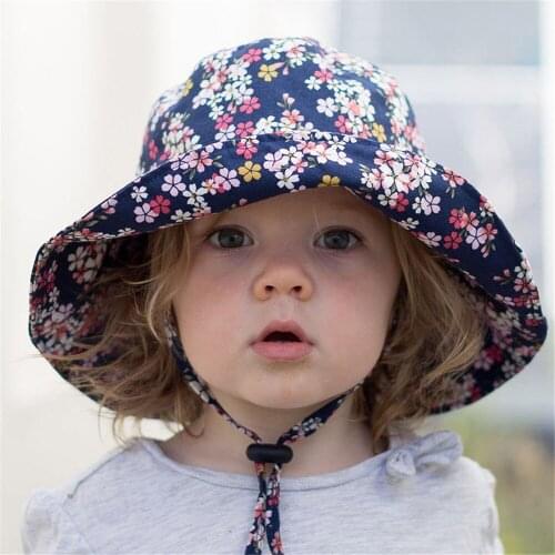 Children New In Summer Floral Sun Hats for Boys and Girls Kids Beach Caps
