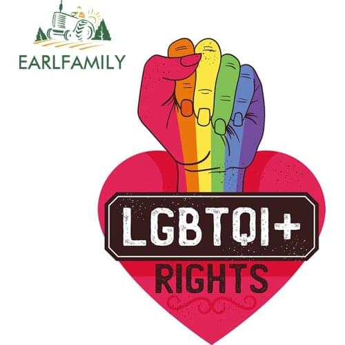 EARLFAMILY 13cm x 9.8cm for LGBT Decal Anime Waterproof Creative Windshield Snowboard Fine Car Stickers for Vehicle Trunk VAN