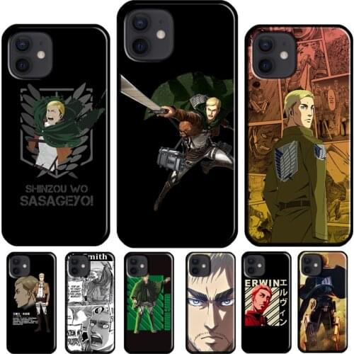 Erwin Smith Attack on Titan Soft TPU Cover For iPhone XR X XS 11 12 Pro Max 12 Mini SE 2020 6S 7 8 Plus Phone Case