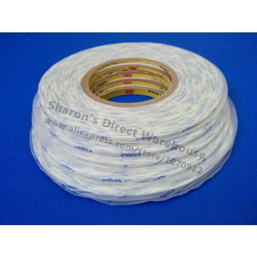 10x 5mm * 50M * 0.15mm thickness White Double Sided Adhesive sticky Tape 3M 9448A strong adhesive for LCD Screen foam bonding