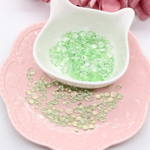 KLJUYP 260pcs Green Simulation Dewdrop Waterdrop Droplets Stones for Paper Craft Card Making Decor Accessories Scrapbooking