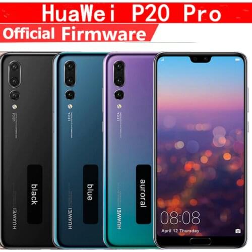 Original HuaWei P20 Pro 4G LTE Mobile Phone Kirin 970 Android 8.1 6.1" Full Screen 2440x1080 6GB RAM 256GB ROM NFC 40.0MP IP67
