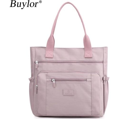 Buylor Fashion Female Handbag New Nylon Lady Shoulder Bag Casual Large Capacity Messenger Bag Womens Tote Bag Shopping Bag