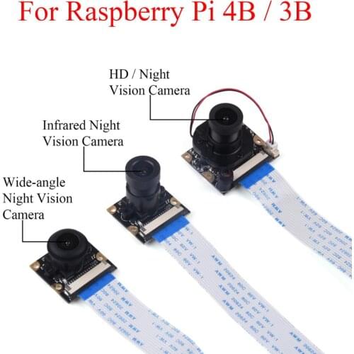 Raspberry Pi 4B Camera Module Night Vision 5MP Webcam With Infrared IR Sensor LED Light For Raspberry Pi 4B/3B+/3B