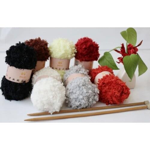 Soft Smooth Yarn Baby Knitting Wool Yarn Thick Yarn Fiber Velvet Yarn Hand Polyester Knitting Wool Crochet Yarn DIY Sweater