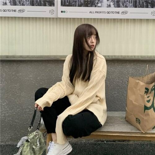 2021 new spring and autumn embroidery zipper cardigan sweater coat womens long-sleeved loose knit sweater top