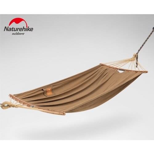 Naturehike Widening Canvas Hammock Portable Detachable Folding Double Swing Garden Outdoor Camping Bearing 200kg Break Equipment