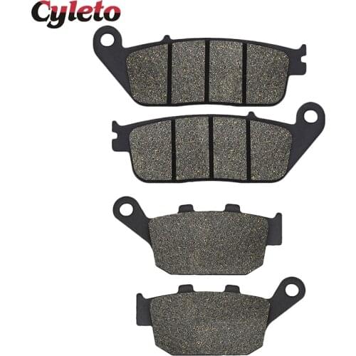 Cyleto Motorcycle Front and Rear Brake Pads for BUELL Blast 2000 2001 2002 2003 2004 2005 2006 2007 2 Pairs
