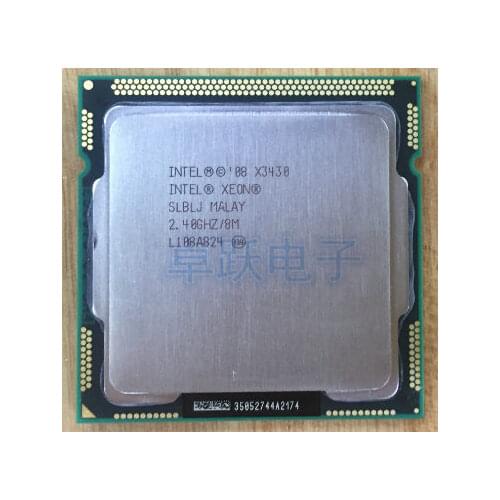 Free Shipping Intel Xeon CPU x3430 CPU 2.4GHz/ LGA 1156 /8MB L3 Cache/quad-CORE/95W Processor scrattered piece