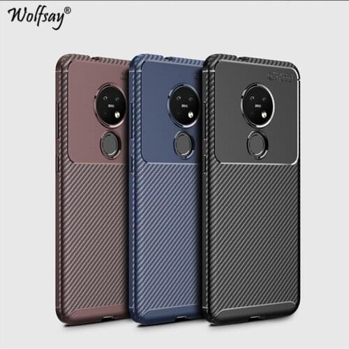 Wolfsay Silicone Case For Nokia 7.2 Case Shockproof Soft Rubber Protective Cover For Nokia 7.2 Phone Bumper For Nokia 7.2 Shell