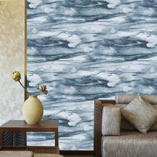 Modern Decorative Films PVC Self-Adhesive Marble Wallpapers Oil-proof Waterproof Kitchen Cabinets Wall Stickers Home Decor Films