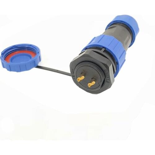 SP20 IP68 waterproof connector Back nut 2 3 4 5 7 9 12 pin Welding connector connectors plug and socket