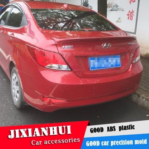 For Hyundai VERNA Accent Spoiler 2011-2015 Accent Spoiler YWW ABS plastic Material Car Rear Wing Color Rear Spoiler