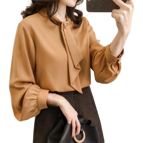 Lantern Sleeve Elegant Shirt White Black Sexy Button Vintage Blouse Turn Down Collar Office Ladies Shirt Female Casual