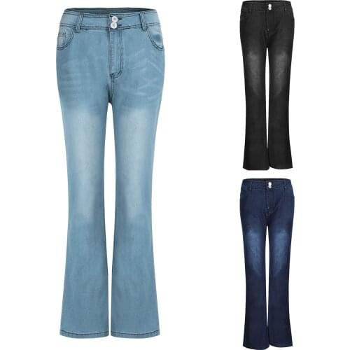 Womens Fashion Slim Jeans Embroidered Slim Slim Pants Jeans Button Trousers High Quality Casual Simple Jeans Брюки Женские 2021