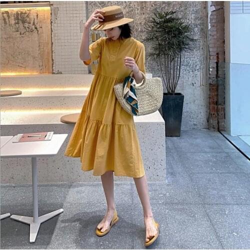 2019 New Arrive Summer Maternity Dress Woman Casual A-Line Large Size Dresses Pregnant Woman Clothing MD-01403