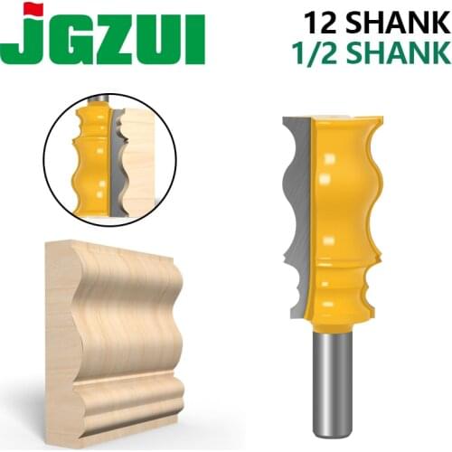 1pcs 1/2" 12mm Shank 12.7mm Large Line Knife Crown Molding Router Bit Tenon Cutter For Wood Woodworking Milling Cutter