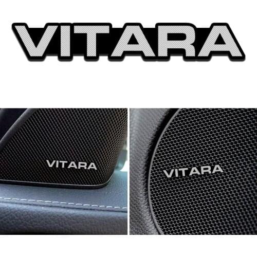 4pcs Speaker aluminum 3D sticker horn sound letter stickers for Suzuki VITARA car styling badge decorat