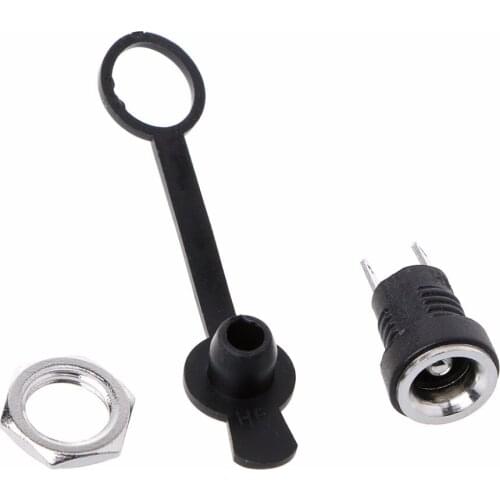 5.5mmx2.5mm Female DC Power Jack Plug Socket Waterproof Panel Mount Connector