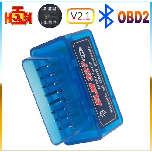V2.1 ELM327 OBD2 OBD II Bluetooth Scanner For Honda Volvo Chevrolet Chrysler Fiat Vauxhall Bluetooth Mini Code Diagnostic Tool