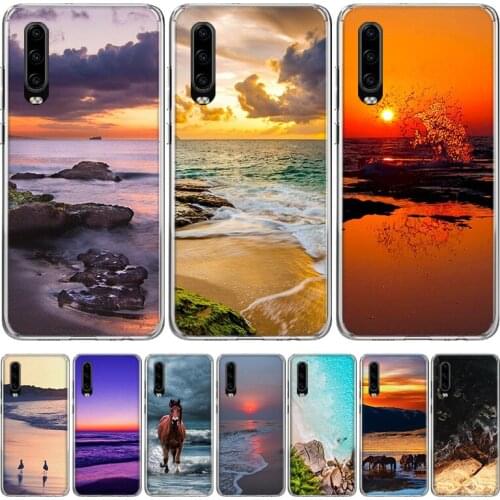 Beach Ocean Phone Case for Huawei P30 P40 P20 P10 Mate 20 10 30 Lite Pro P Smart Z Plus + Art Luxury Cover Coque