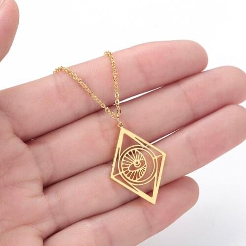 CHENGXUN Creative Geometric Shape Charm Pendant Women Female Vintage Egypt Style Jewelry for Friends