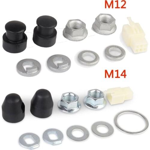 EBIKES E-bike Hub Motor Axle M12/M14 Lock Nut /lock Washer /spacer /nut Cover For 500W-5000W Motors With 12/14mm Shaft