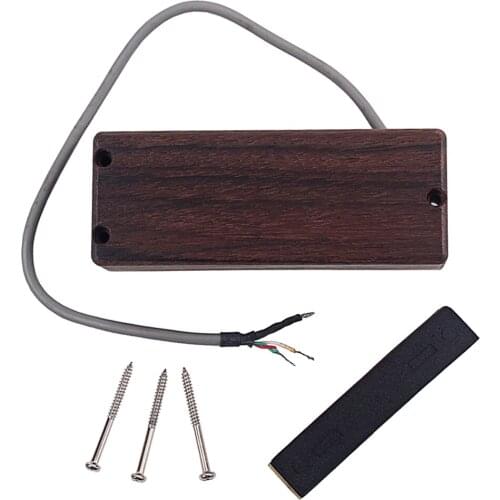 Bass Pickup Set For 4 String Guitar, Humbucker, Rosewood 1pc