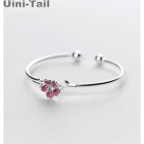 Uini-Tail hot new 925 sterling silver national style scent cherry bracelets wholesale silver jewelry birthday gift simple