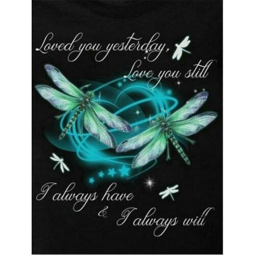 Love diamond mosaic embroidery painting dragonflies rhinestone stickers wall papers decoration diamond art needlework handcraft