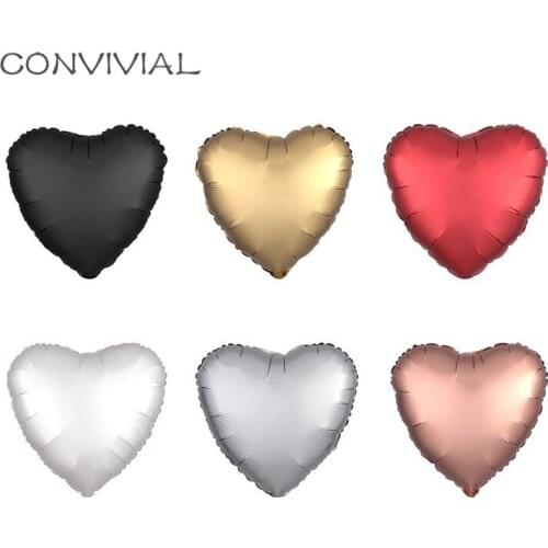 Metal Heart Ballons 5Pcs Helium Rose Gold Party Wedding Decoration Happy Birthday Valentines Day Baby Shower Boy Girls Globos