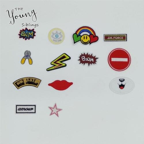 Fashion Cartoon Kids Hot melt Adhesive Iron no Patch Badges DIY Sewing Embroidery Craft Supplies Accessories 5~20 pcs for sale