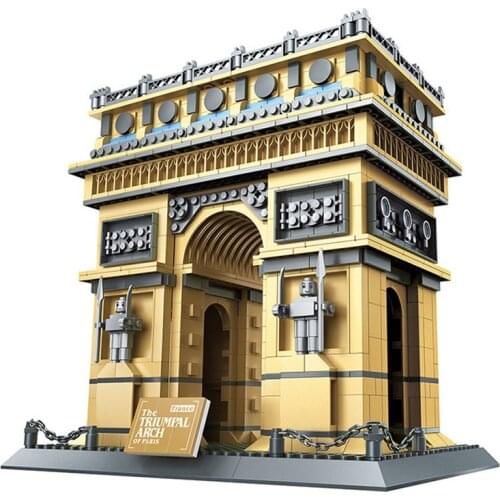 Architecture Paris France Arc de Triomphe Collection Building Blocks Sets Bricks Classic Model Kids Toys for boy