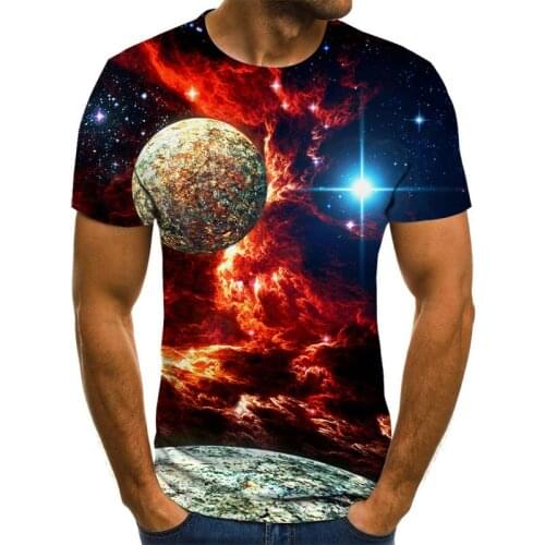 2021 New Starry Sky 3D Printed t shirt Men Summer Casual Mans T-shirt Tops Tees Funny tshirt Streetwear Male size XXS-6XL