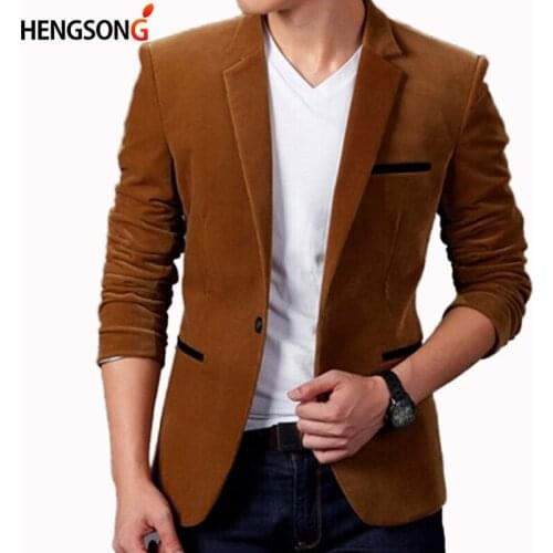 New Mens Suit Blazers Solid Color Fashion All-match Male Suit Slim Fit Spring Autumn Formal Weeding Meeting