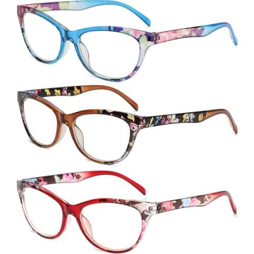 Cat Eye Reading Glasses For Women Men Lightweight Presbyopic Fashion Printing Frame Glasses +1.00~+4.0 Diopter Eyewear