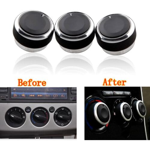 3x Air Condition Heat Control Panel Switch Knob Buttons Cover Fit for Ford Focus 2 MK2 3 MK3 Mondeo Car Styling Accessories