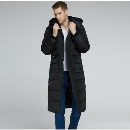 Size S-10XL Mens Down Coat Winter Long Down Jacket Coat With Fur Trim Hooded Men Down Jacket