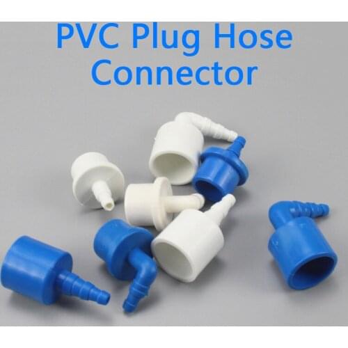 PVC Plug Hose Connector Quick Connector Hard Tube Plastic Pagodas Joint Pvc Pipe Adapter For Garden Irrigation 1 Pcs