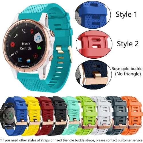20mm Smart Watch Band Sport Silicone Quick Release Replacement Strap for Garmin Fenix 6S 6X Pro 5S Wristband Accessories Correa