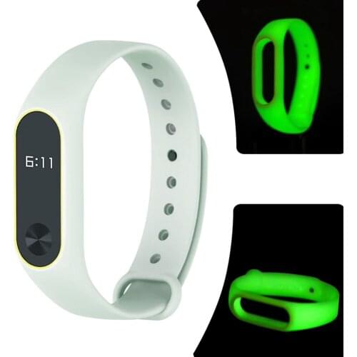 Replacement Soft Silicone Luminous Wristband Strap Of Wrist Bracelet For Xiaomi Mi Band 2 GDeals