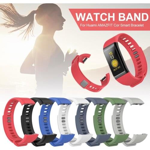 Silicone Replacement Wrist Strap For Huami AMAZFIT Cor Smart Bracelet Soft Flexible Lightweight Watch Band For Huami Amazfit Cor