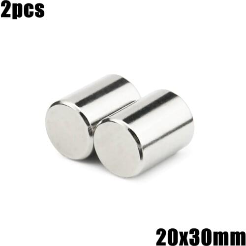 2pcs 20x30mm Super Powerful Strong Bulk Small Round NdFeB Neodymium Disc Magnets Dia 20mm x 30mm N35 Rare Earth NdFeB Magnet