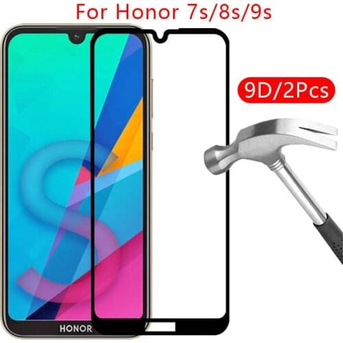 9d screen protector tempered glass case for huawei honor 9s 8s prime 2020 7s cover on honer 7 8 9 s s7 s8 s9 protective coque
