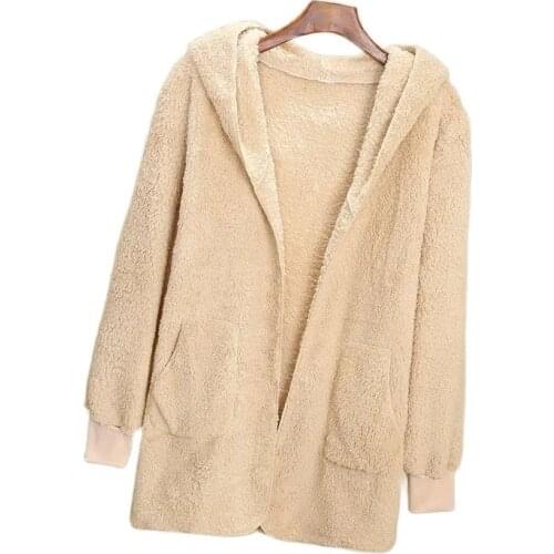 Women Autumn Winter Plus Size Jacket Female Polar Fleece Plus Velvet Thick Ccoral Ffleece Warm Jacket Hooded Fleece Cardigan Tid