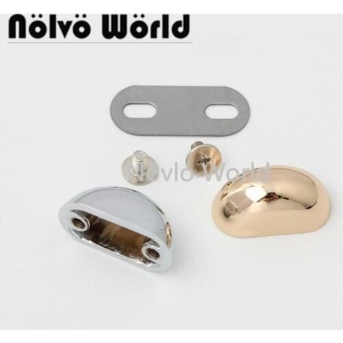 10-50 pieces 4 colors 23*10mm fat metal hanging hooks screws decorative hanger connector for bags strap DIY leather crafts