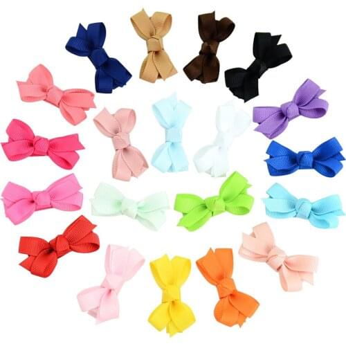 100 pcs/lot, 2" inch Mini Ribbon Bow Hair Clips For Birthday Gift , Baby Shower Gift, Hair Accessories