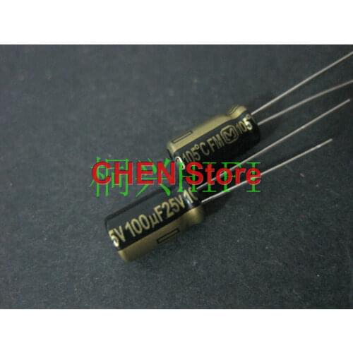 20PCS matsushita capacitor FM Series 25V100UF 6.3X11MM ultra low internal resistance Electrolytic Capacitor 100uf 25v