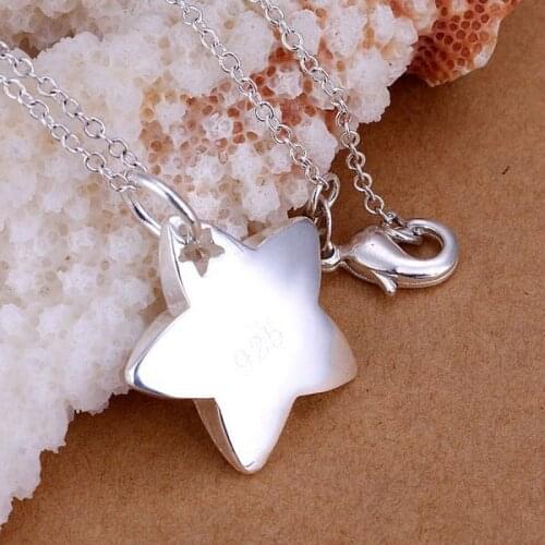 925 jewelry silver plated Jewelry Pendant Fine Fashion Cute 925 jewelry silver plated Star Necklace Pendants Top Quality CP032